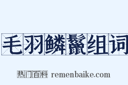 毛羽鳞鬣组词是什么意思的图片